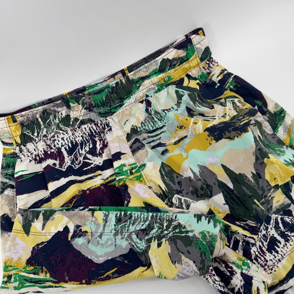The North Face Womens Class V Wind Shorts Mountain Print Multi Color NF0A8712 L‎